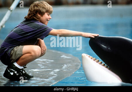 Sauvez Willy - RUF DER FREIHEIT Jesse (JASON JAMES RICHTER) freundet Ocra-Wal sich mit dem Willy une ihm und verhilft in einer Aktion zur Freiheit. abenteuerlichen Regie : Simon Wincer aka. Free Willy Banque D'Images