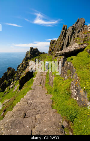 Skellig Michael en Irlande Banque D'Images