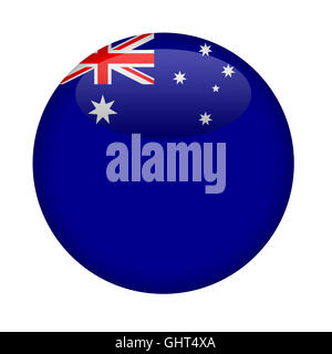 L'Australie blanche avec le bouton Copier de l'espace sur un fond blanc. Banque D'Images