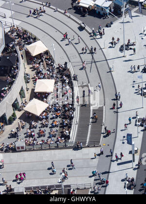 Vue d'Ariel centre commercial GUNWHARF QUAYS de Portsmouth, Angleterre Banque D'Images