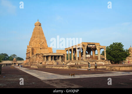 Tanjavur Temple Brihadeshwara,TamilNadu. L'Inde Banque D'Images