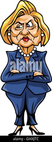 Caricature d'Hillary Clinton, le candidat démocrate à la présidence des États-Unis Vector Illustration de Vecteur