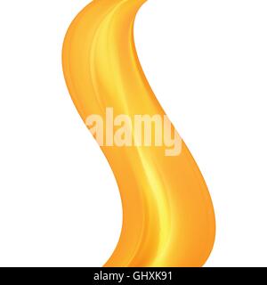 Orange abstrait courbe lisse ondulé lignes design. Vector dégradé de couleur d'arrière-plan modèle de l'onde Illustration de Vecteur