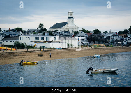 Voir des bateaux et bâtiments à Provincetown, Cape Cod, Massachusetts. Banque D'Images