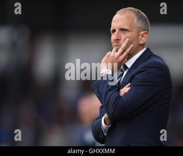 Cardiff City manager Paul Trollope au cours de l'EFL Cup, Premier tour match à la Memorial Stadium, Bristol. Banque D'Images