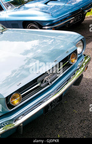 1965 Ford Mustang et la Chevrolet Corvette Banque D'Images