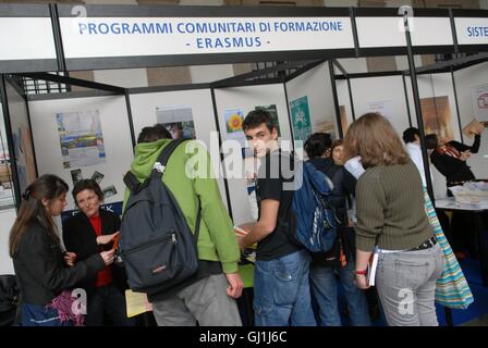 Université d'état de Milan (Italie), journée portes ouvertes pour l'orientation scolaire Banque D'Images