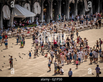 La Place Saint-Marc, Venise, Italie. Banque D'Images