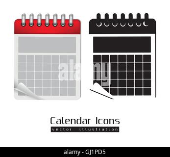 Icônes de calendrier illustration isolé sur fond blanc vector Illustration de Vecteur