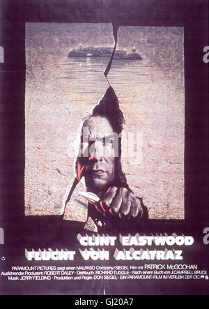 Flucht von d'Alcatraz Alcatraz USA 1979 - Don Siegel Affiche - Clint Eastwood Regie : Don Siegel aka. S'échapper d'Alcatraz Banque D'Images