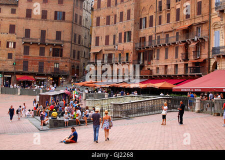 Piazza del Campo à Sienne, Italie. Banque D'Images