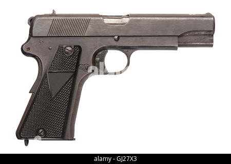Un semi-automatique de 9 mm pistolet militaire de la Seconde Guerre mondiale. Banque D'Images
