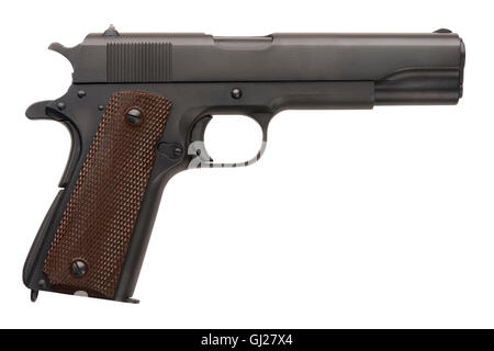 Un non rendues American-made 1911A .451 pistolet militaire semi-automatique à partir de la Seconde Guerre mondiale. Banque D'Images