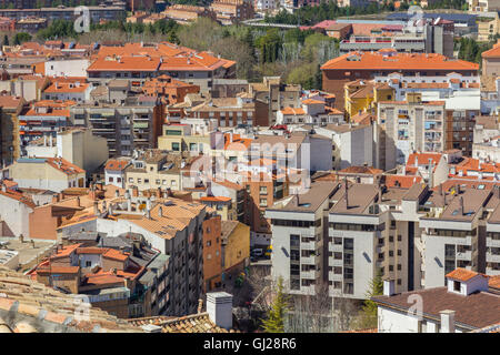 Vue aérienne de la ville monumentale de Cuenca, Espagne Banque D'Images