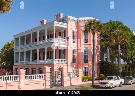 Historique La Maison, un Palmer mansion d'avant sur la ligne de batterie, est utilisé comme un lit et petit déjeuner dans Charleston, Caroline du Sud. Banque D'Images