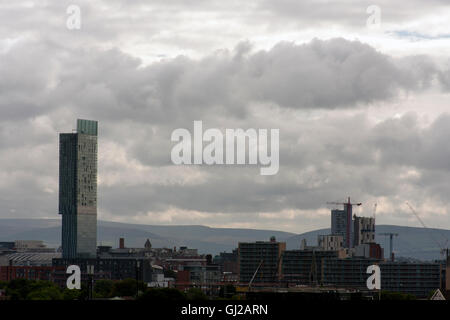 Toits de Manchester Salford Quays à au centre ville Banque D'Images