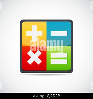 Icône Symbole signe calculatrice Vector Illustration Illustration de Vecteur
