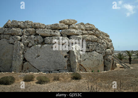 Temple de Ġgantija, Gozo Banque D'Images