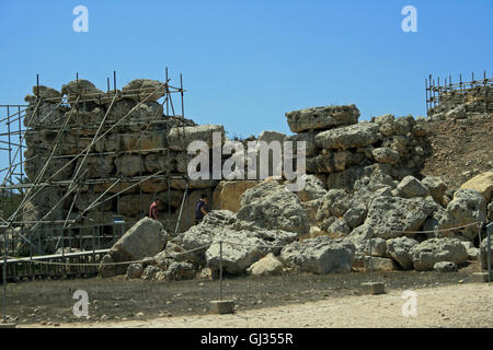 Temple de Ġgantija, ruine, Gozo Banque D'Images