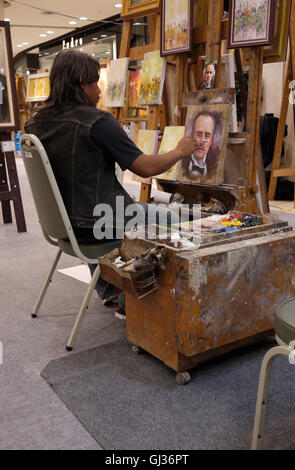 La peinture de l'artiste thaïlandais le parrain d'une photographie de Marlon Brando dans un centre commercial en Thailande Banque D'Images