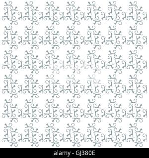 Image colorée : le motif mignon de chats silhouettes sur fond blanc Illustration de Vecteur
