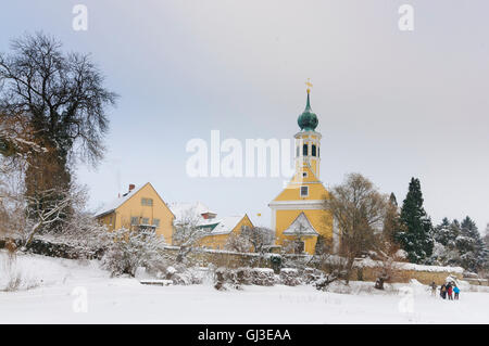 Dresde : ''Eglise Maria am Wasser ' dans la neige, l'Allemagne, Sachsen, Texas, United States Banque D'Images