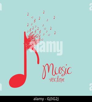 Illustration de notes musicales formant une grande remarque la musique Illustration de Vecteur