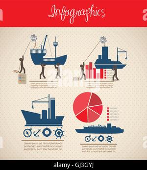 L'infographie illustration d'icônes avec des icônes de transport Illustration de Vecteur