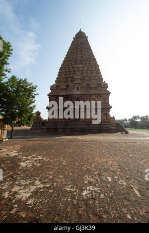 L'arrière de Tanjavur Temple Brihadeshwara,TamilNadu. L'Inde Banque D'Images