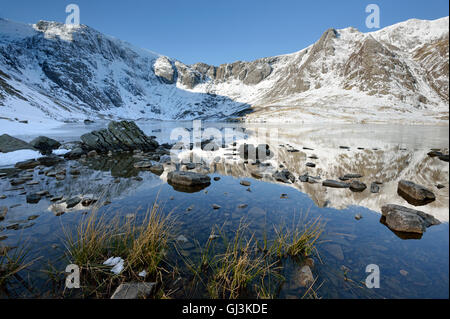 Llyn Ogwen, Snowdonia, le Nord du Pays de Galles, Royaume-Uni Banque D'Images