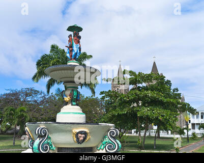 ST KITTS Basseterre dh Caraïbes Parc de la fontaine Place de l'indépendance Banque D'Images