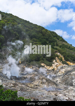 Dh Sulphur Springs ST LUCIA CARAÏBES paysage volcanique fumeurs évents de soufre Banque D'Images