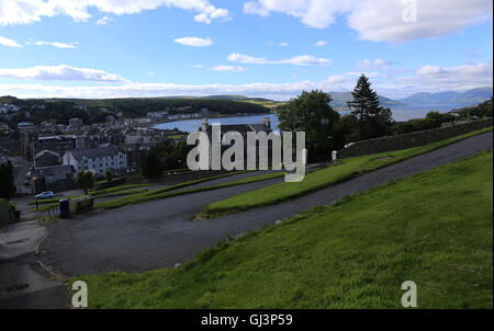 La serpentine road rothesay île de Bute ecosse Août 2016 Banque D'Images