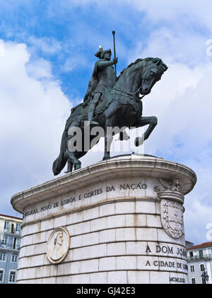 Dh Praca da Figueira LISBONNE PORTUGAL Statue du Roi John statue roi Dom Joao I Banque D'Images