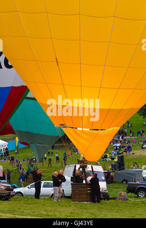 Bristol, Royaume-Uni. 12Th Aug 2016. La messe du matin ascension est annulé au Bristol Balloon Fiesta en raison de rafales de vent, cependant plusieurs de ces ballons sont restés pour un affichage intégré. Credit : Elizabeth Nunn/Alamy Live News Banque D'Images