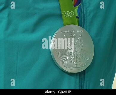 D Rio Janeiro, Brésil. 12Th Aug 2016. Le Rio 2016 Médaille d'argent. Le cyclisme sur piste. Vélodrome olympique. Parc olympique. Rio de Janeiro, Brésil. 12Th Aug 2016. Credit : Sport en images/Alamy Live News Banque D'Images