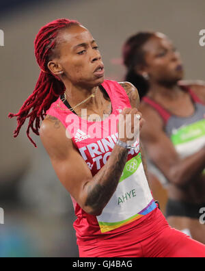 Rio de Janeiro, Brésil. 12Th Aug 2016. Michelle-Lee Ahye de Trinité-et-Tobago, la concurrence sur le 100 m femmes 1 ronde de la chaleur de l'athlétisme, l'athlétisme pendant le Rio Jeux Olympiques de 2016 au Stade olympique à Rio de Janeiro, Brésil, 12 août 2016. Photo : Michael Kappeler/dpa/Alamy Live News Banque D'Images