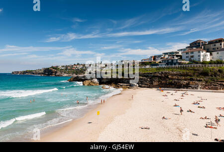 Vue de la plage de Tamarama à Sydney. Banque D'Images