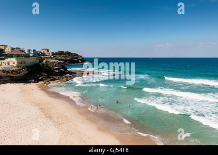 Vue de la plage de Tamarama à Sydney. Banque D'Images