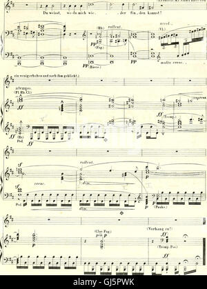 Parsifal, pièce de théâtre composée par Richard Wagner en 1882, est présentée ici sous sa forme musicale imprimée. C'est une œuvre importante dans le canon opératique et théâtral, connu pour ses thèmes complexes et son orchestration. Banque D'Images