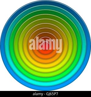 Bouton multicolore ronde Illustration de Vecteur