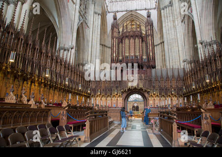 Orgue de la cathédrale de York église cathédrale ; Angleterre ; UK Banque D'Images