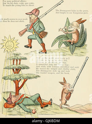 « The Political Struwwelpeter » (1899) est une œuvre satirique qui utilise des illustrations et des rimes pour commenter des personnalités politiques et des questions sociales, inspirée du « Struwwelpeter » original mais axée sur la politique. Banque D'Images