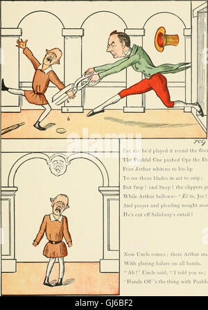 The Political Struwwelpeter (1899) est une œuvre satirique inspirée du Struwwelpeter original, présentant un commentaire politique à travers des personnages et des illustrations exagérés. Banque D'Images