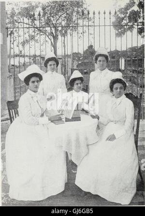 Ce travail de 1912 retrace l'histoire et l'évolution des systèmes infirmiers, en se concentrant sur le développement de l'enseignement formel des infirmières et la création des premières écoles de formation pour les infirmières en Angleterre et en Amérique. Banque D'Images