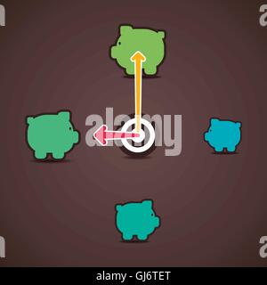 Économiser de l'argent temps à autre vecteur concept Illustration de Vecteur