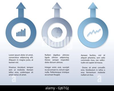 Conception infographique avec des flèches et des diagrammes Illustration de Vecteur