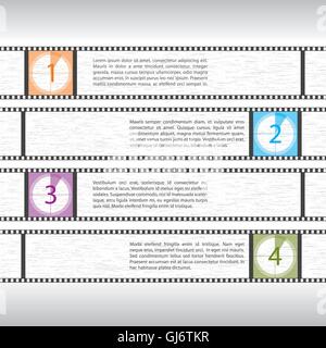 Compte à rebours de la conception infographique Film Illustration de Vecteur