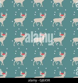 Deer couple modèle homogène. Vector illustration Illustration de Vecteur