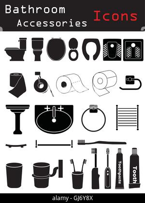 Accessoires de salle de bains Illustration de Vecteur